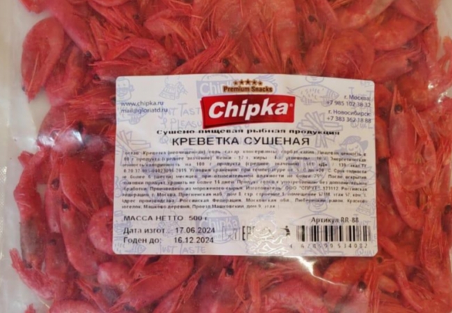 Купить снеки из креветок солёно-сушеных оптом