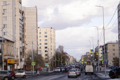 В Кургане ремонтируют улицу К. Маркса