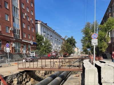 Продолжается капитальный ремонт теплосетей на улице Максима Горького
