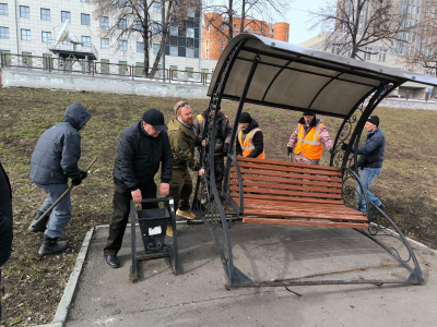Общественные территории города Кургана готовят к возможному паводку