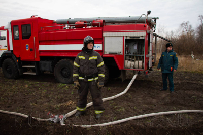 В микрорайонах Нижняя Утятка и  Старокомогоровка прошли учения по ликвидации ландшафтного пожара