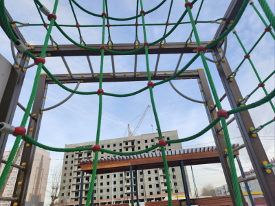 Общественную территорию в Рябково дополнили игровым комплексом