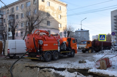 На улице К. Мяготина продолжается масштабный ремонт сетей