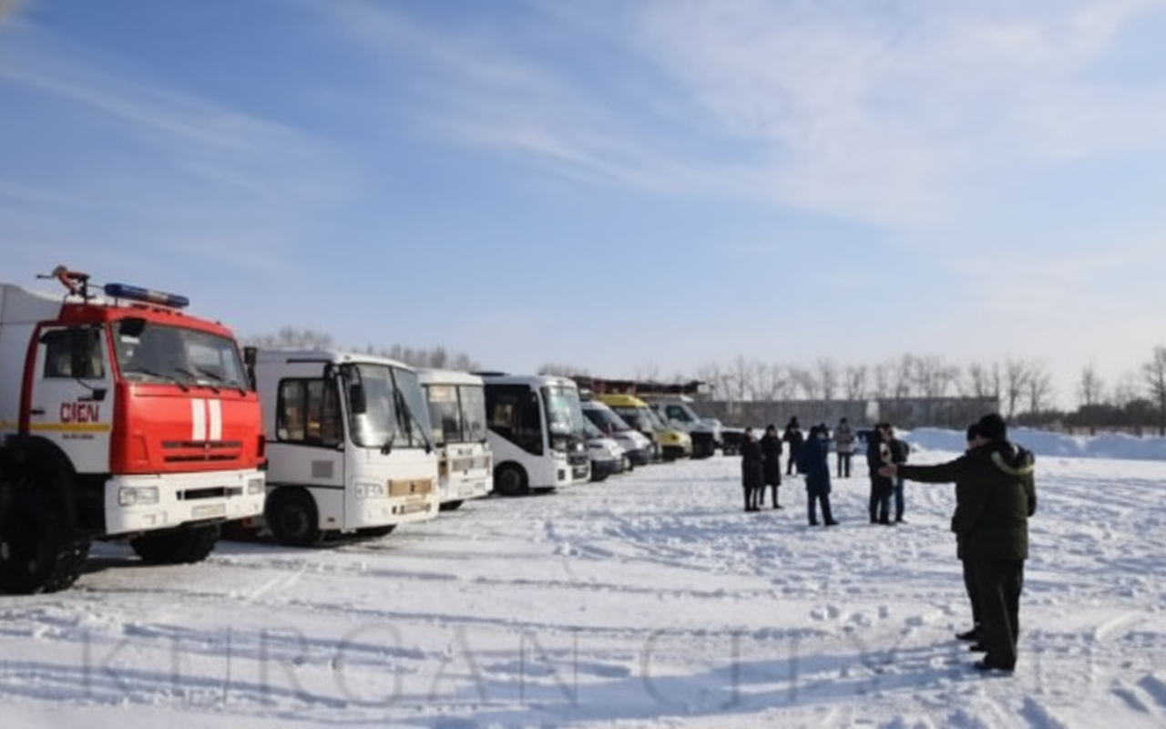 В Кургане прошли масштабные учения по ликвидации ландшафтных пожаров