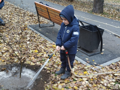 «Посади дерево, спаси планету». Накануне Дня отца участники специальной военной операции высадили деревья в парке Победы
