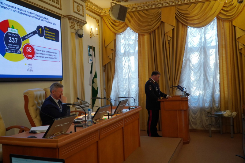 Начальник Управления МВД России по Курганской области выступил перед депутатами областной Думы