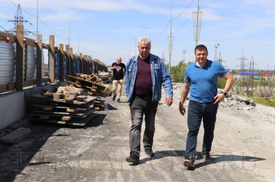 Временно исполняющий полномочия главы города Кургана Антон Науменко проконтролировал ремонты путепроводов и мостов