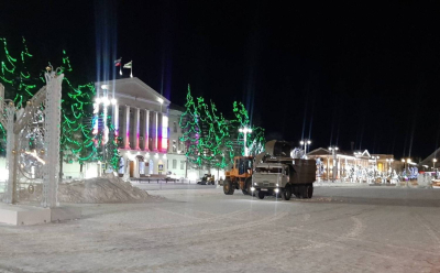 Уборка города ведется без выходных
